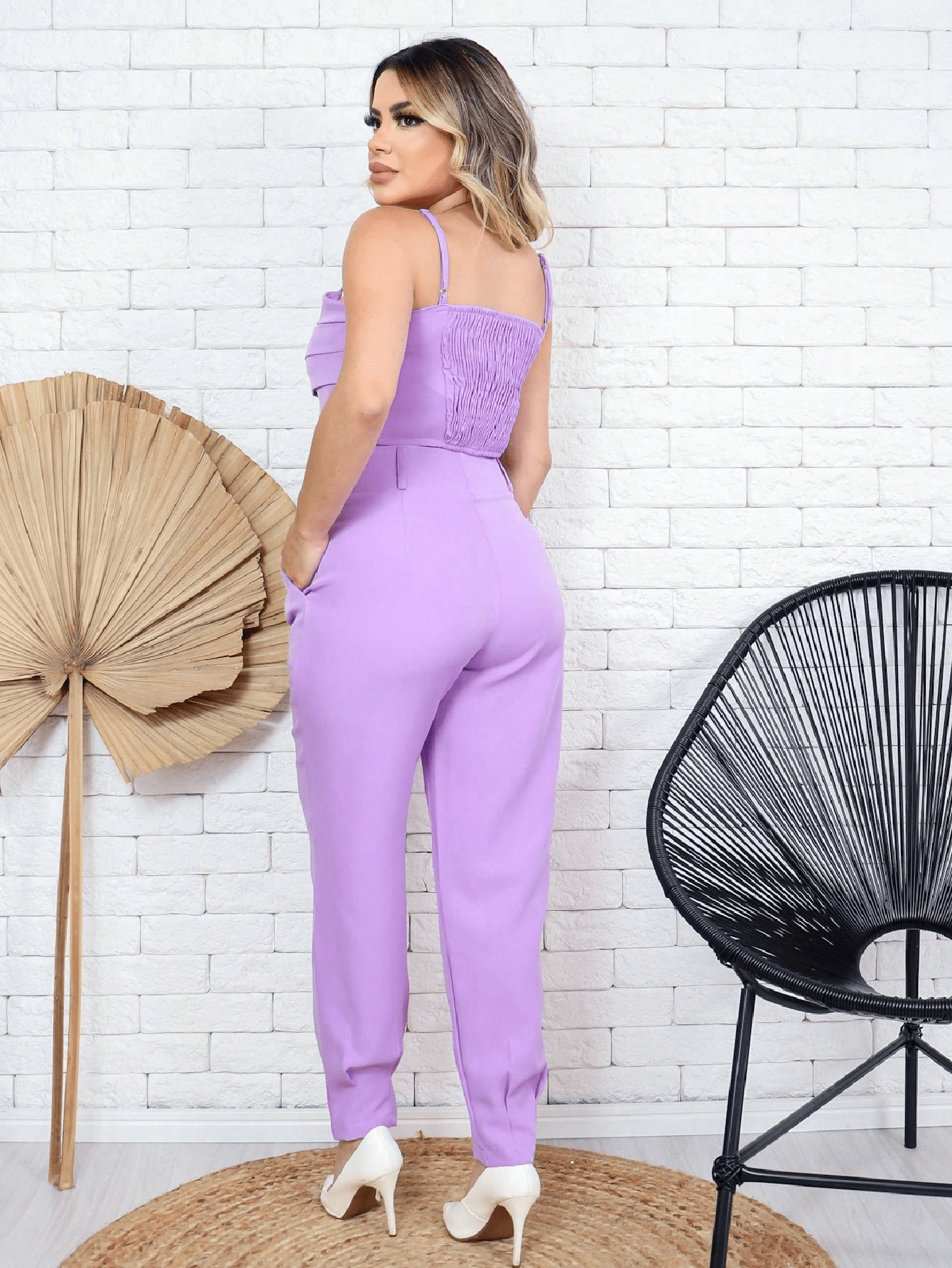 Conjunto Feminino de Camisola e Calça em Malva | Elegância e Conforto