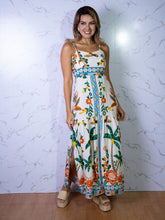 Vestido Midi Estampado em Viscolinho - Lastex e Bojo