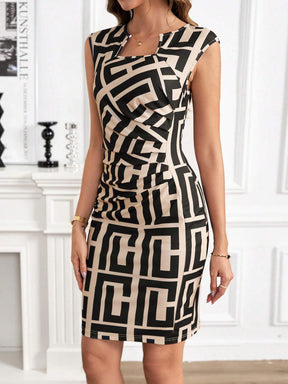 Vestido Plissado Feminino - Sem Mangas